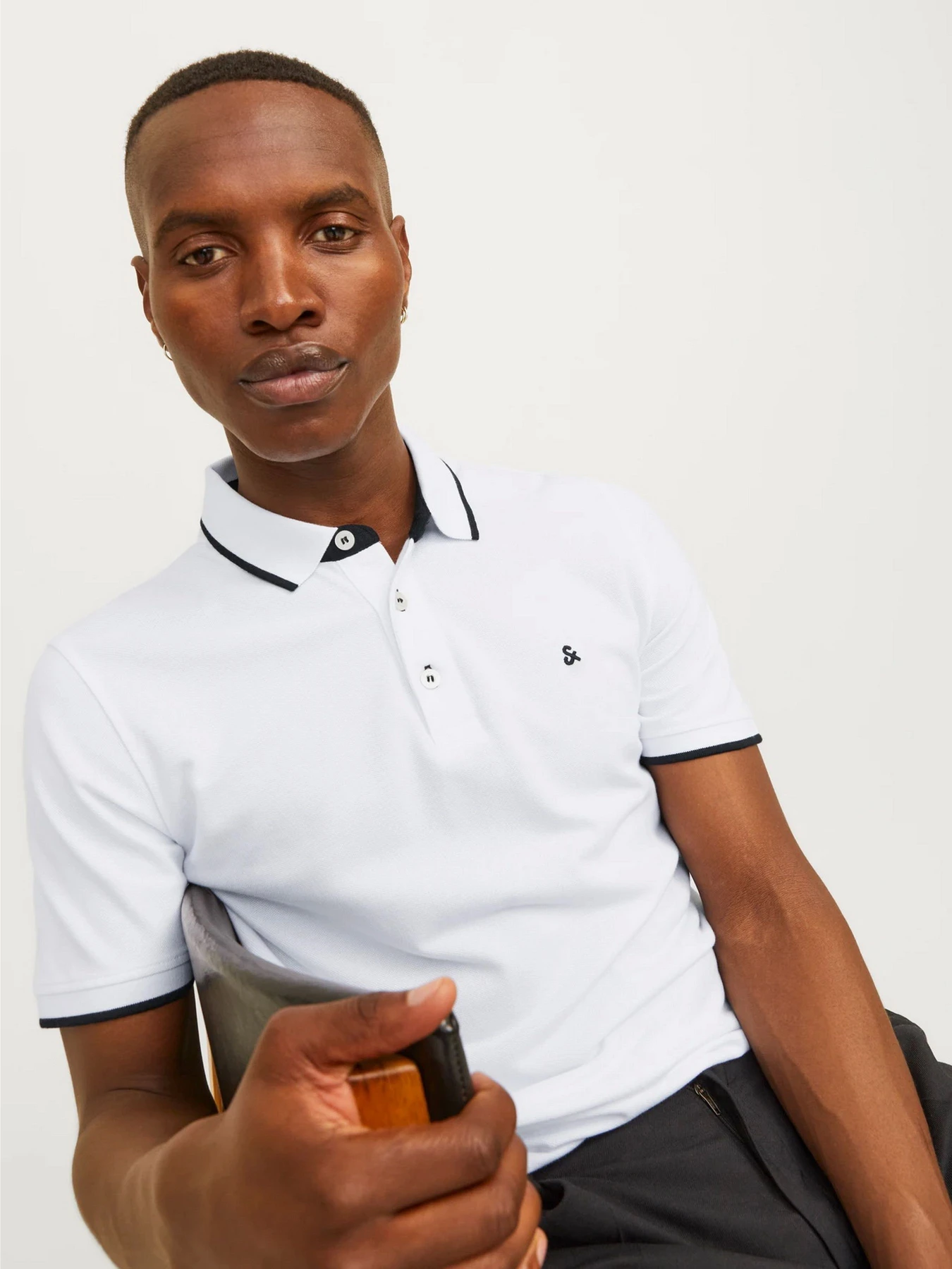Футболки і поло JACK & JONES модель 12136668_White SLIM FIT Фото