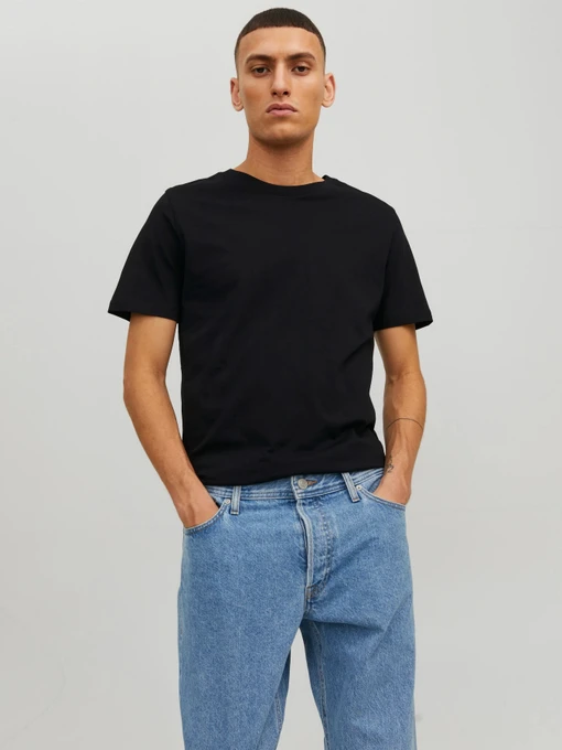 Футболки и поло JACK & JONES ORGANIC BASIC TEE модель 12156101_Black SLIM Фото