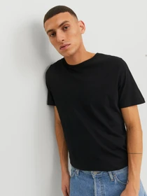 Футболки і поло JACK & JONES ORGANIC BASIC TEE модель 12156101_Black SLIM Фото
