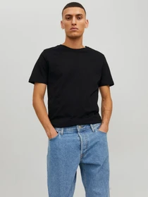 Футболки и поло JACK & JONES ORGANIC BASIC TEE модель 12156101_Black SLIM Фото