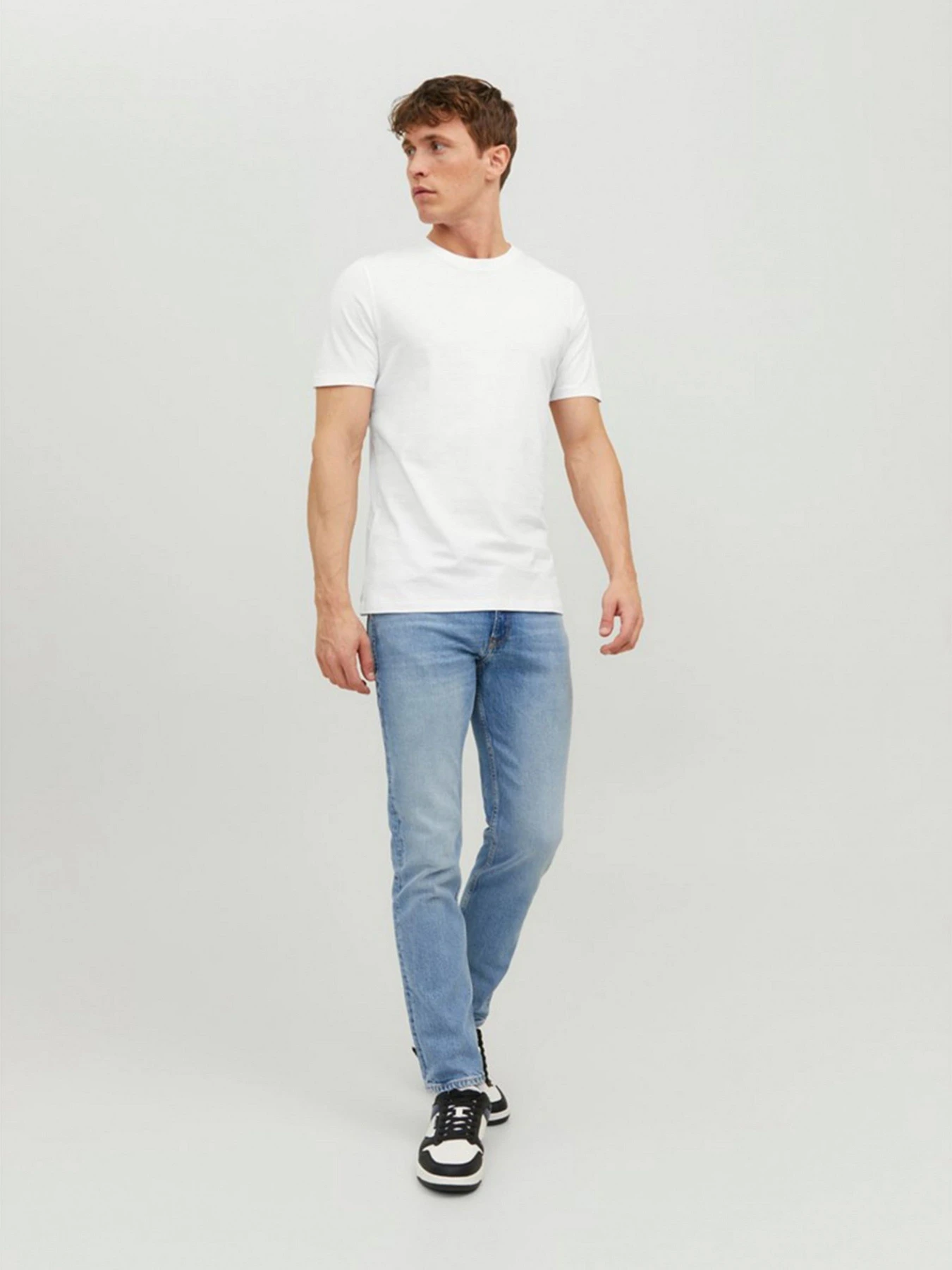 Футболки і поло JACK & JONES ORGANIC BASIC TEE модель 12156101_White SLIM Фото