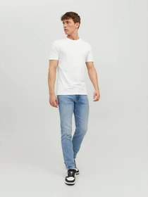 Футболки і поло JACK & JONES ORGANIC BASIC TEE модель 12156101_White SLIM Фото