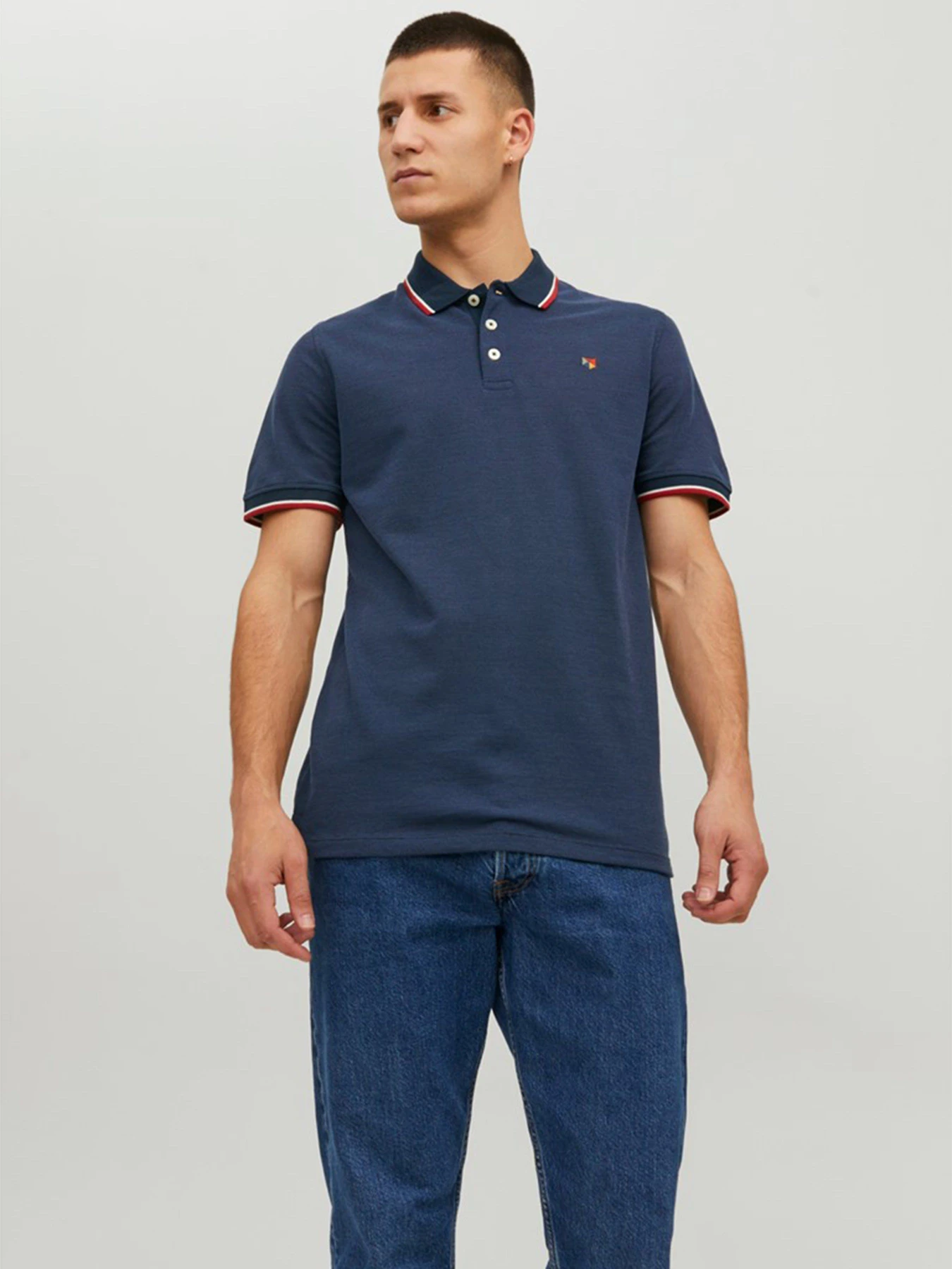 Футболки и поло JACK & JONES модель 12169064_Navy Blazer Футболки и поло JACK & JONES модель 12169064_Navy Blazer Фото