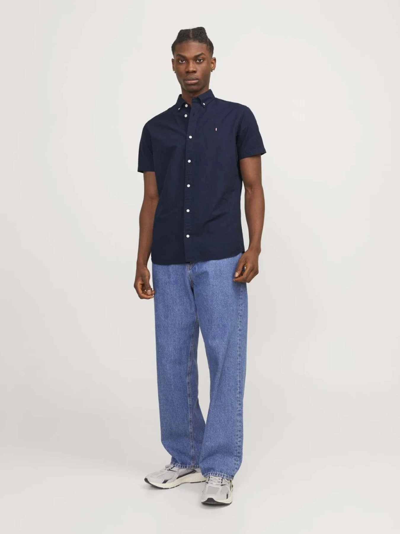 Рубашки JACK & JONES модель 12233118_Navy Blazer SLIM FIT Рубашки JACK & JONES модель 12233118_Navy Blazer SLIM FIT Фото