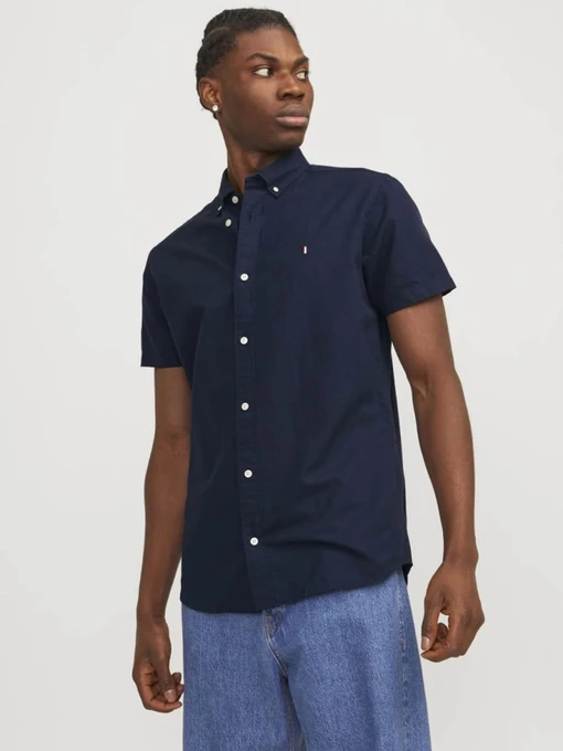 Сорочки JACK & JONES модель 12233118_Navy Blazer SLIM FIT Фото