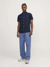 Рубашки JACK & JONES модель 12233118_Navy Blazer SLIM FIT Фото