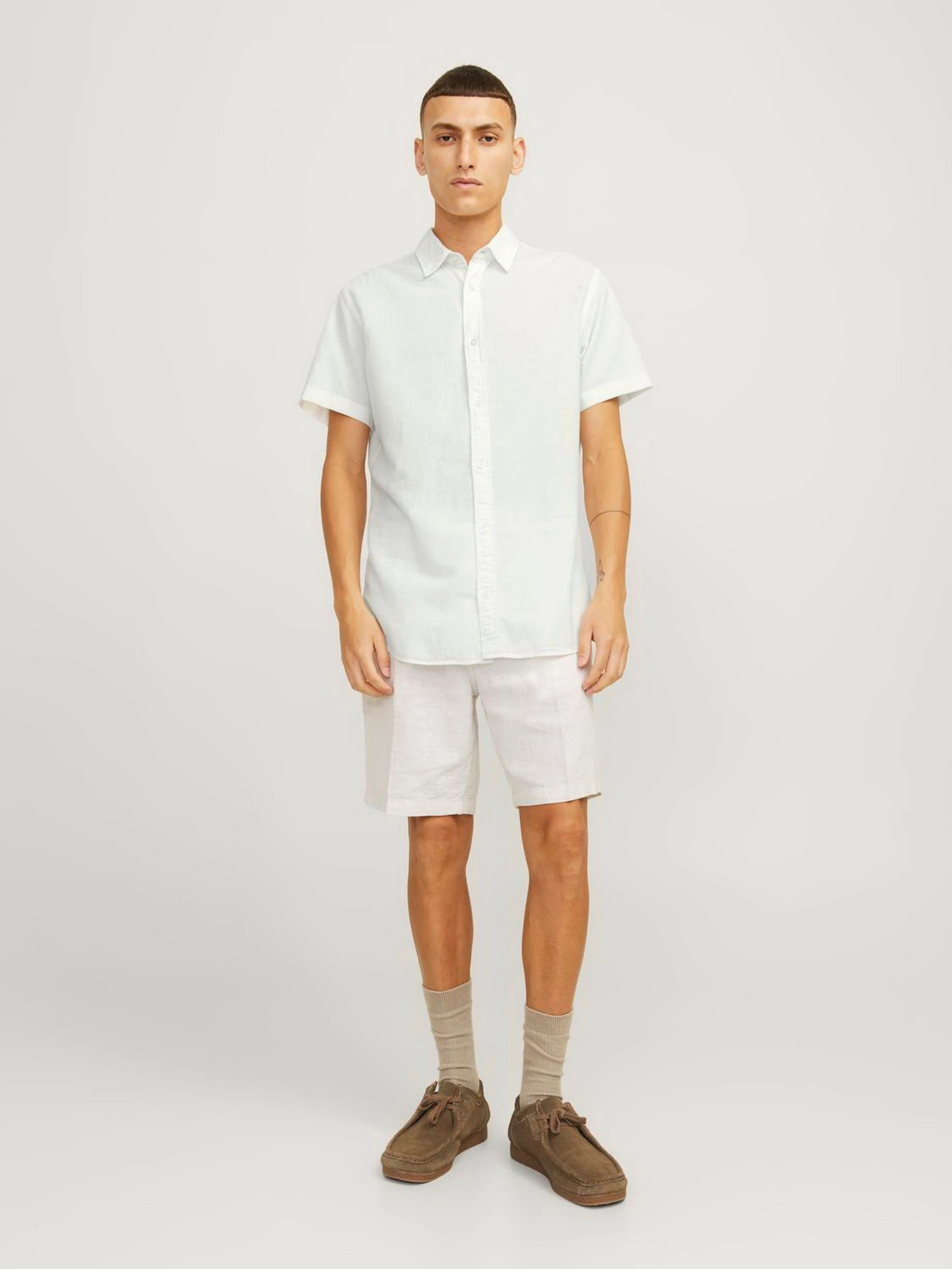 Рубашки JACK & JONES модель 12248592_White Рубашки JACK & JONES модель 12248592_White Фото