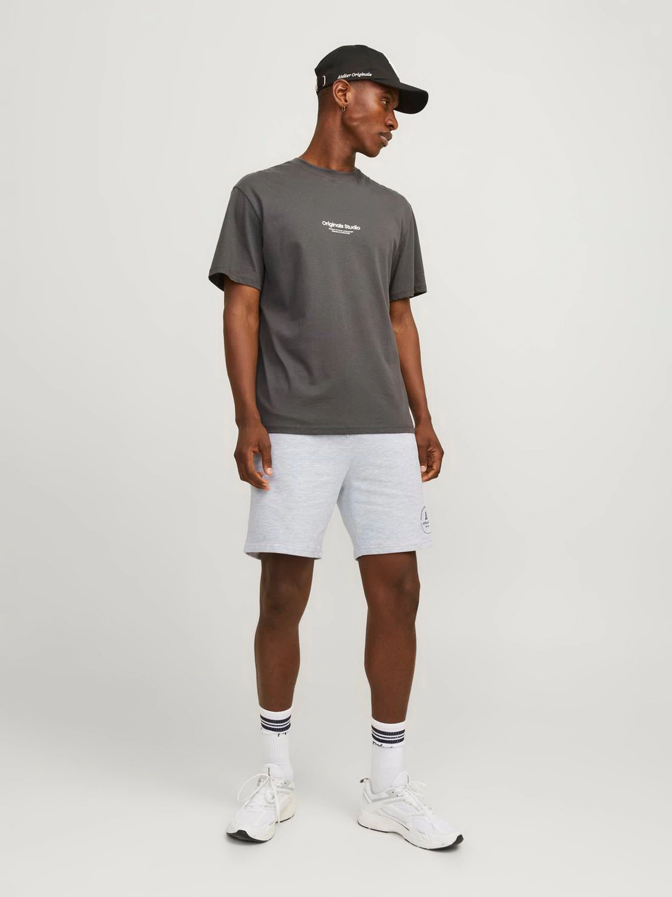 Шорты JACK & JONES модель 12249922_White Melange Фото