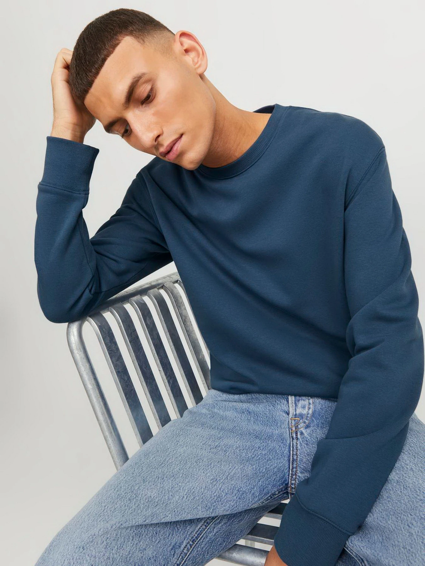 Худі та світшоти JACK & JONES модель 12208182_Ensign Blue Фото