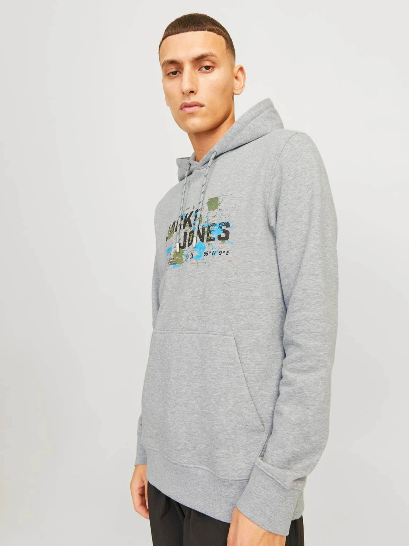 Худи и свитшоты JACK & JONES модель 12261670_Light Grey Melange Худи и свитшоты JACK & JONES модель 12261670_Light Grey Melange Фото