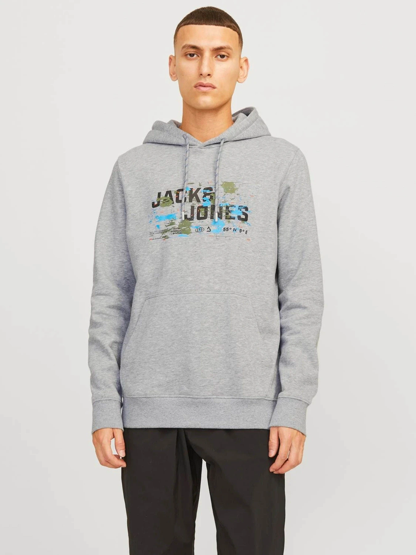 Худи и свитшоты JACK & JONES модель 12261670_Light Grey Melange Худи и свитшоты JACK & JONES модель 12261670_Light Grey Melange Фото