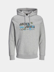 Худи и свитшоты JACK & JONES модель 12261670_Light Grey Melange Фото