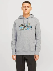 Худі та світшоти JACK & JONES модель 12261670_Light Grey Melange Фото