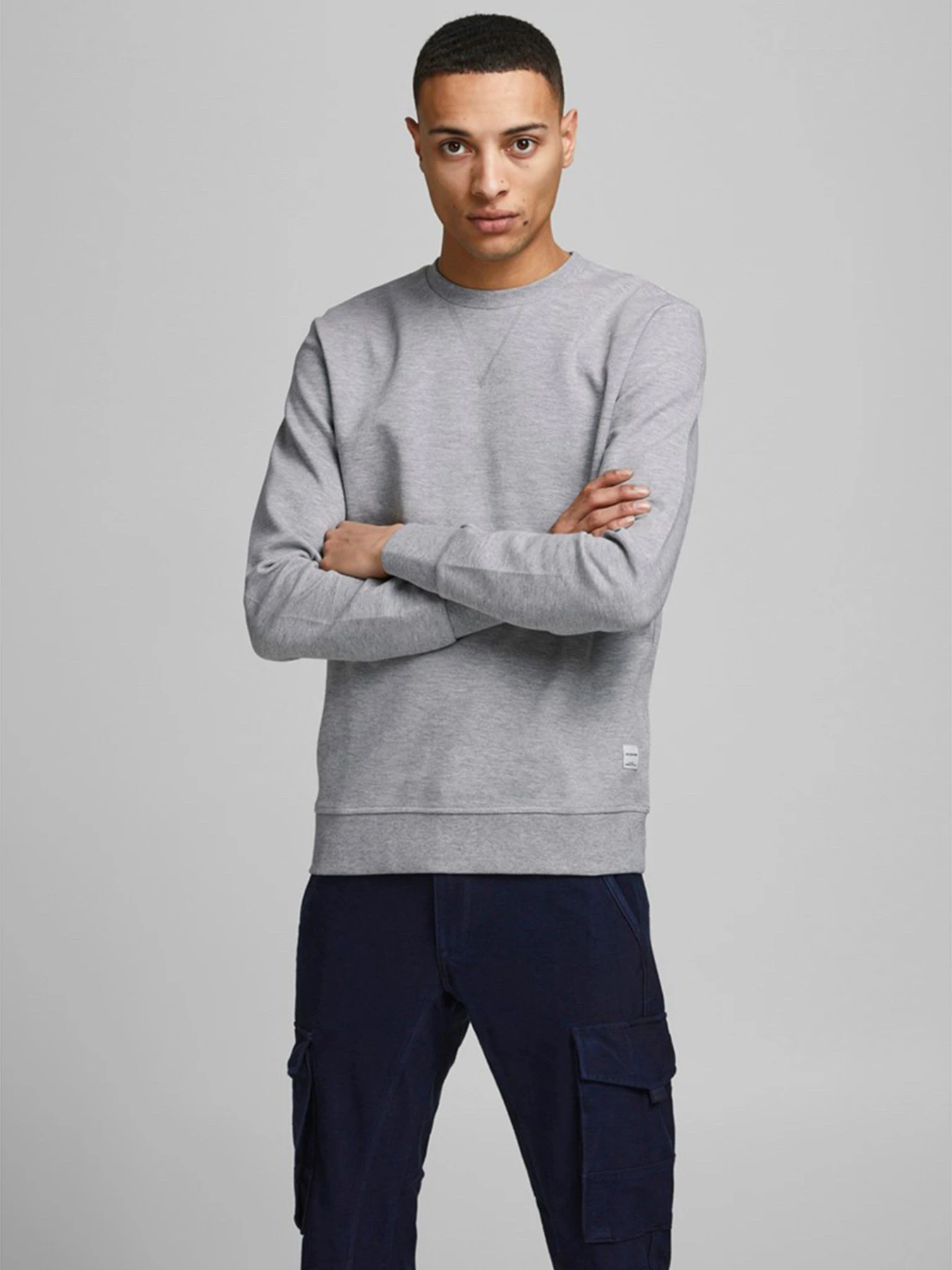 Худі та світшоти JACK & JONES модель 12181903_Light Grey Melange Худі та світшоти JACK & JONES модель 12181903_Light Grey Melange Фото