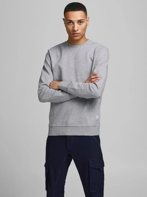 Худи и свитшоты JACK & JONES модель 12181903_Light Grey Melange Фото