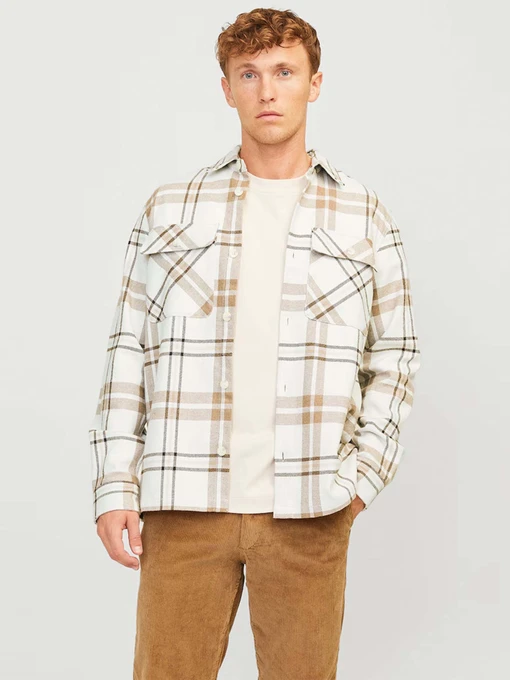 Сорочки JACK & JONES модель 12263647_Cloud Dancer COMFORT FIT Фото