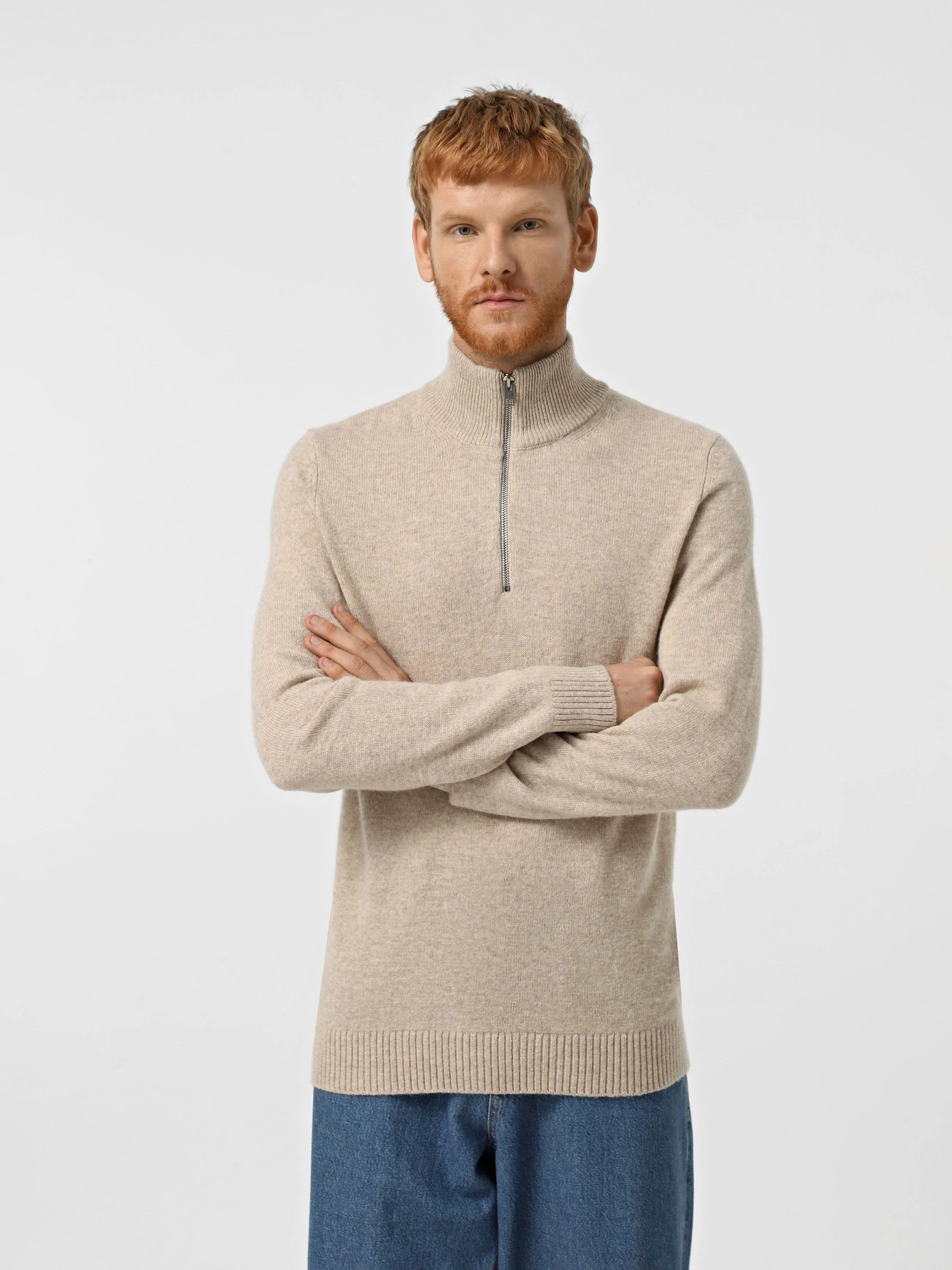 Свитры и кардиганы JACK & JONES модель 12259679_Oatmeal MELANGE Свитры и кардиганы JACK & JONES модель 12259679_Oatmeal MELANGE Фото