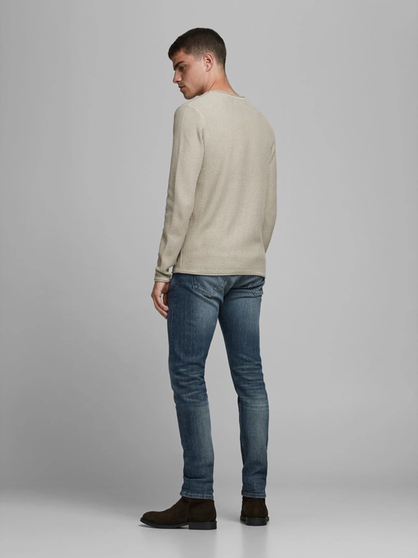Свитры и кардиганы JACK & JONES модель 12179861_Oatmeal Свитры и кардиганы JACK & JONES модель 12179861_Oatmeal Фото