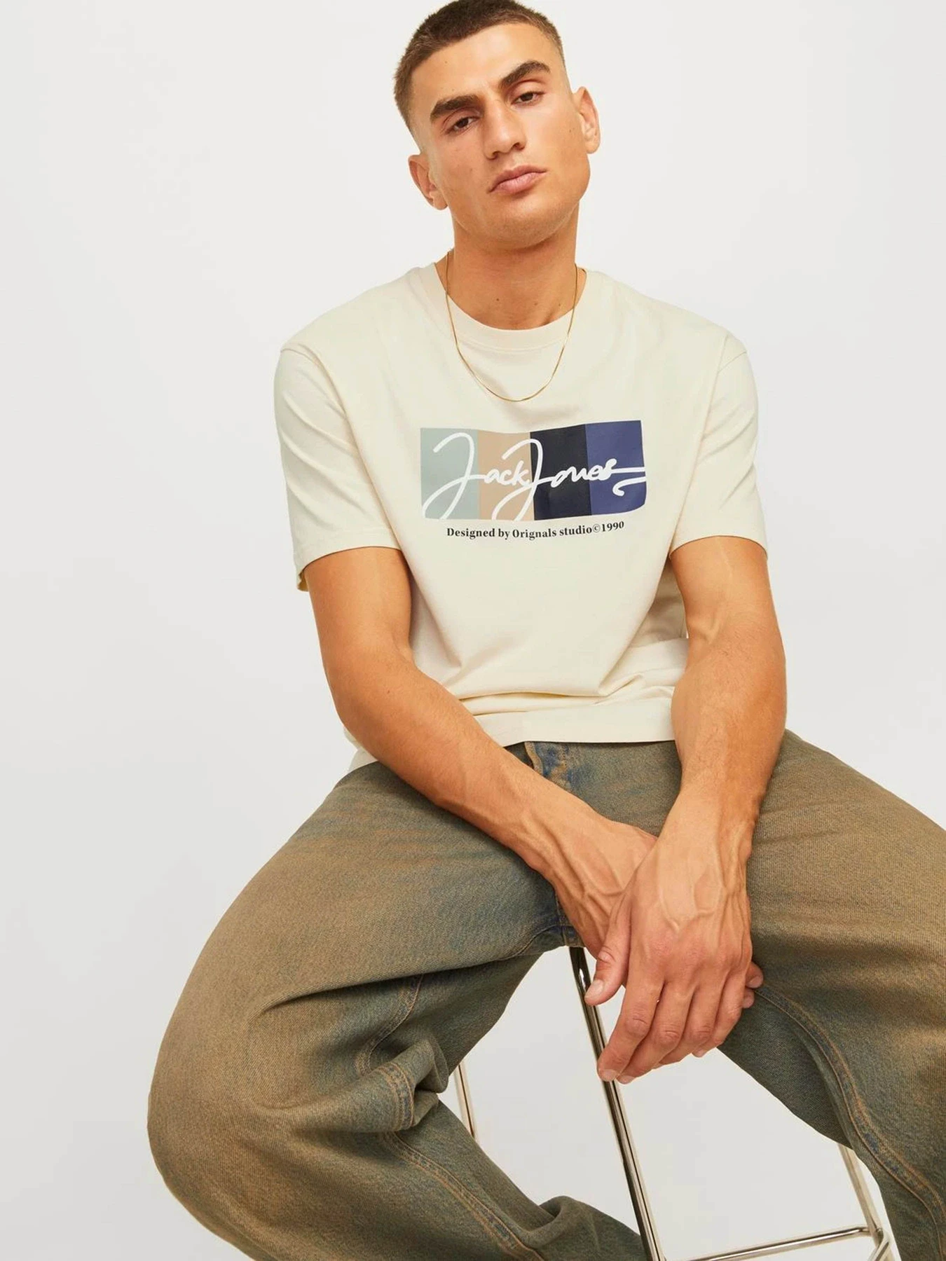 Футболки і поло JACK & JONES модель 12262662_Buttercream Футболки і поло JACK & JONES модель 12262662_Buttercream Фото