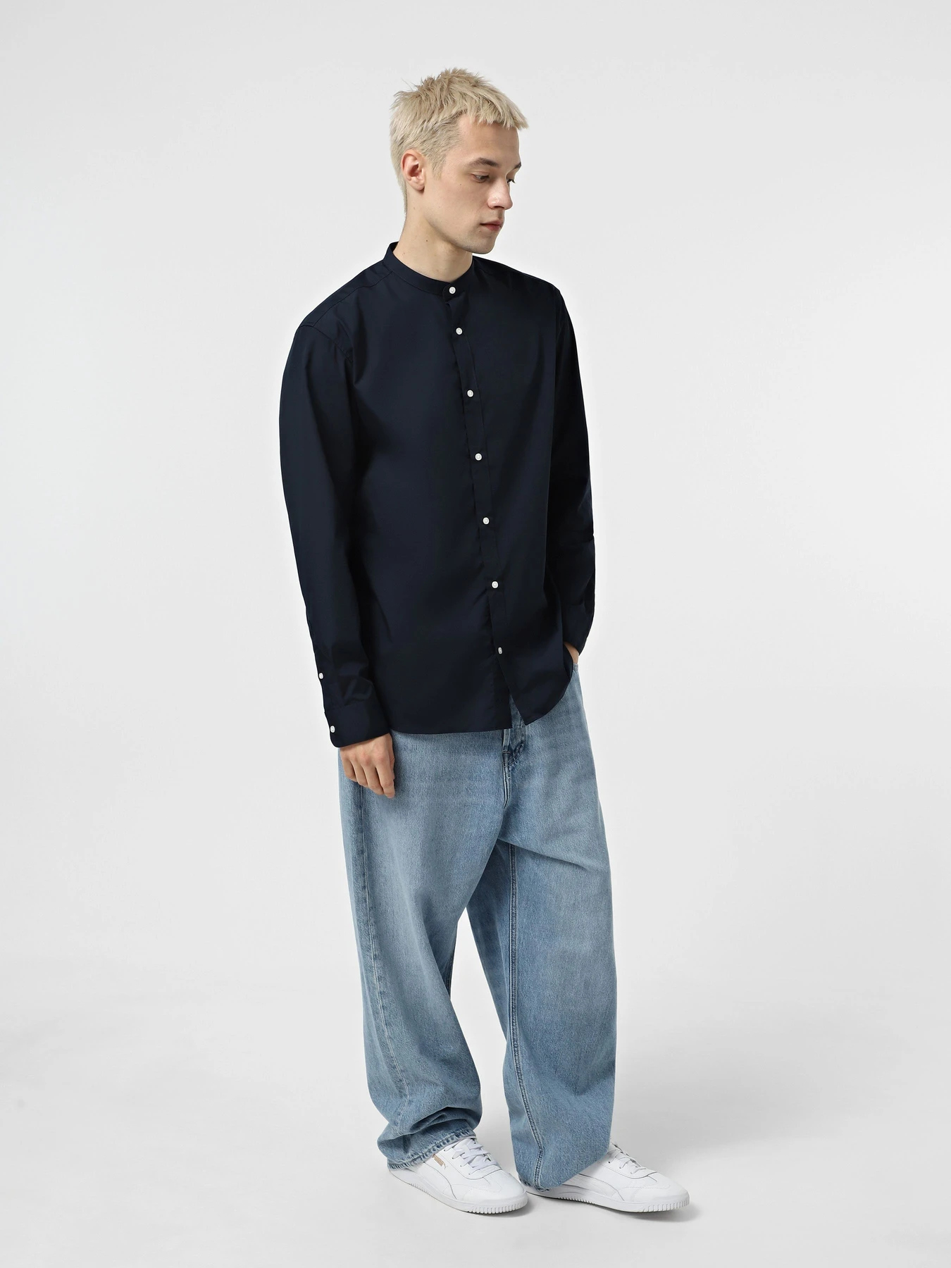 Рубашки JACK & JONES JOE SHIRT модель 12205921_Navy Blazer Рубашки JACK & JONES JOE SHIRT модель 12205921_Navy Blazer Фото