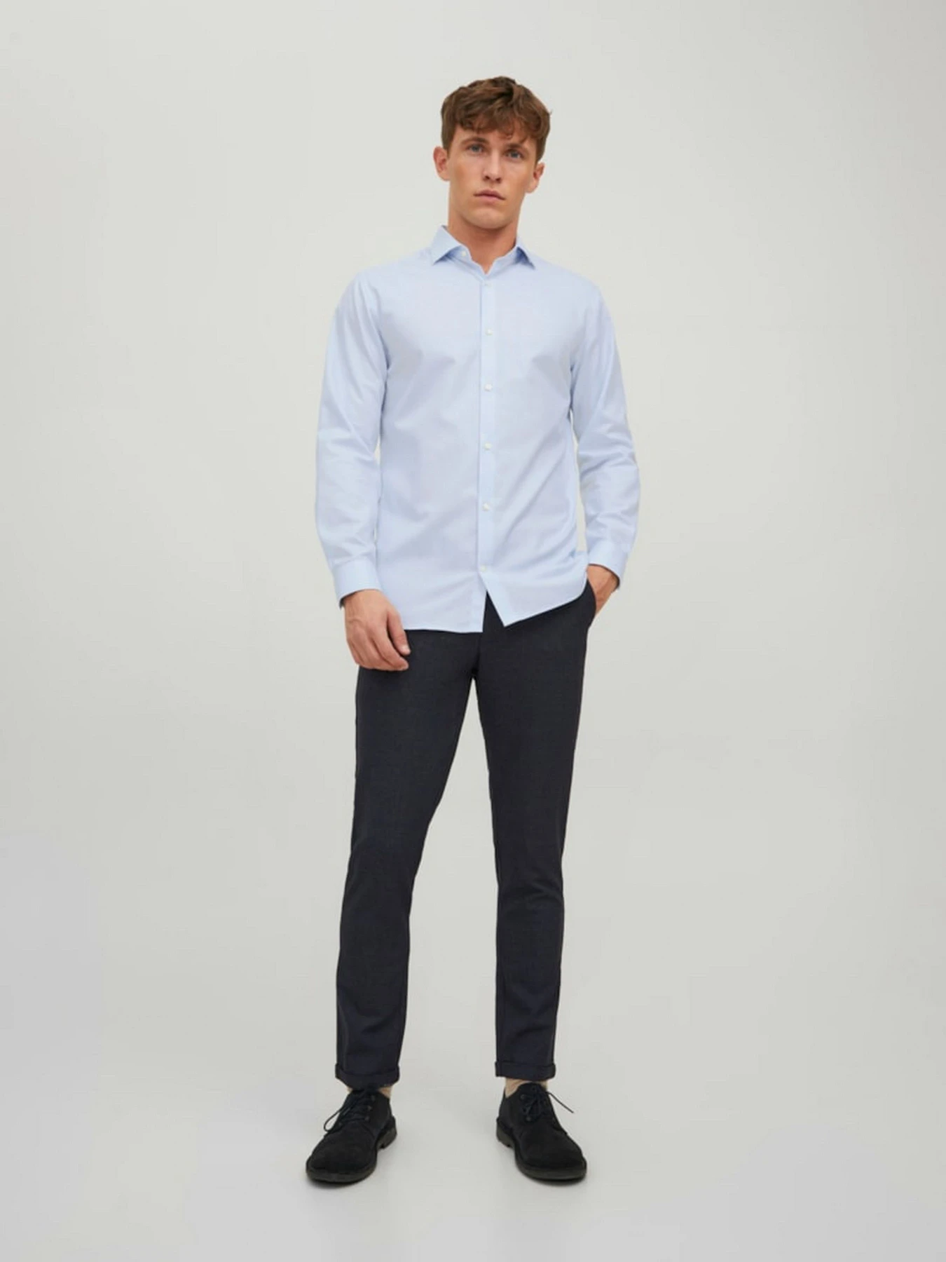 Рубашки JACK & JONES модель 12227385_Cashmere Blue SLIM FIT Рубашки JACK & JONES модель 12227385_Cashmere Blue SLIM FIT Фото