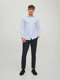 Рубашки JACK & JONES модель 12227385_Cashmere Blue SLIM FIT Фото
