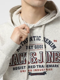 Худи и свитшоты JACK & JONES модель 12255617_White Melange Фото