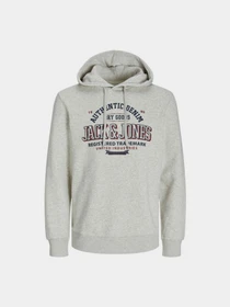 Худи и свитшоты JACK & JONES модель 12255617_White Melange Фото