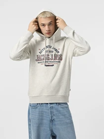 Худи и свитшоты JACK & JONES модель 12255617_White Melange Фото