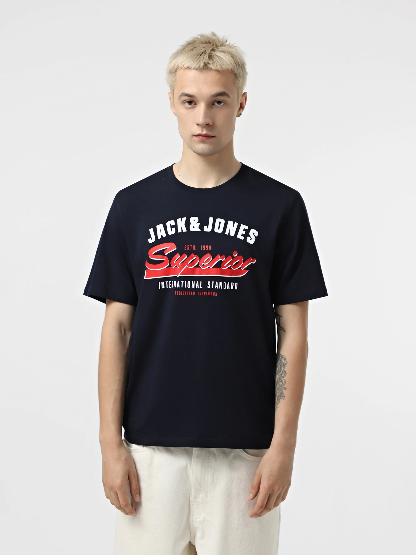 Футболки і поло JACK & JONES модель 12268267_Sky Captain Футболки і поло JACK & JONES модель 12268267_Sky Captain Фото