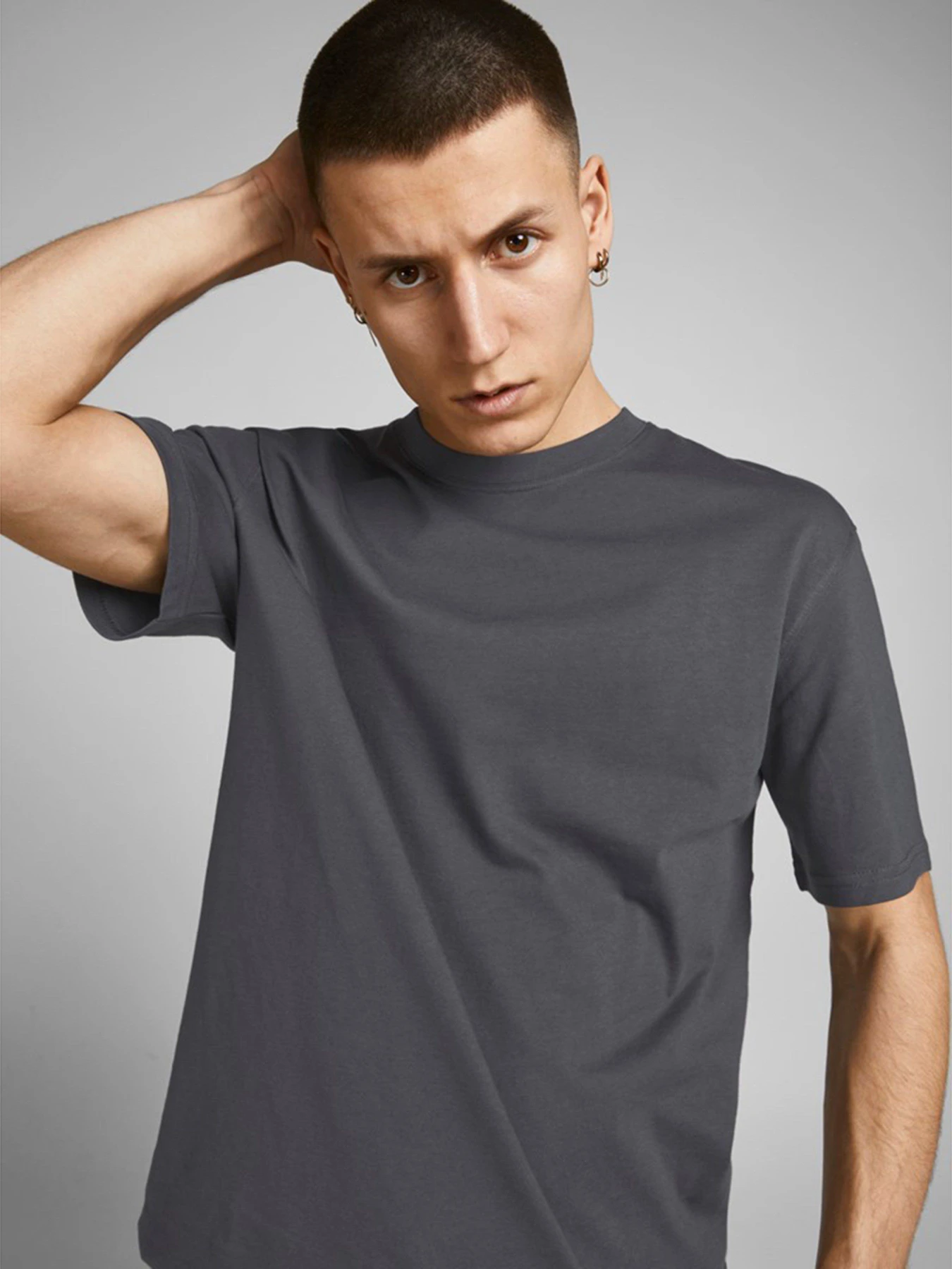 Футболки и поло JACK & JONES модель 12190467_Asphalt Футболки и поло JACK & JONES модель 12190467_Asphalt Фото