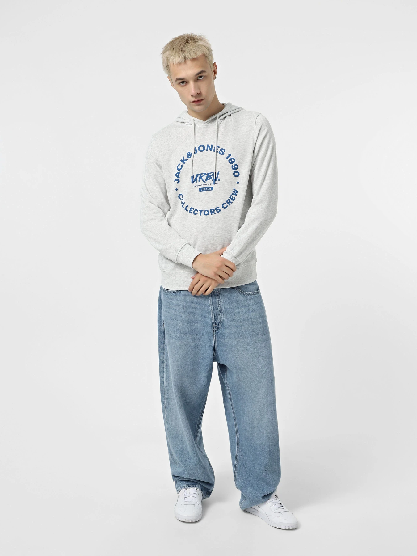 Худи и свитшоты JACK & JONES модель 12269353_White Melange Худи и свитшоты JACK & JONES модель 12269353_White Melange Фото