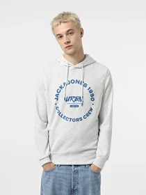 Худи и свитшоты JACK & JONES модель 12269353_White Melange Фото
