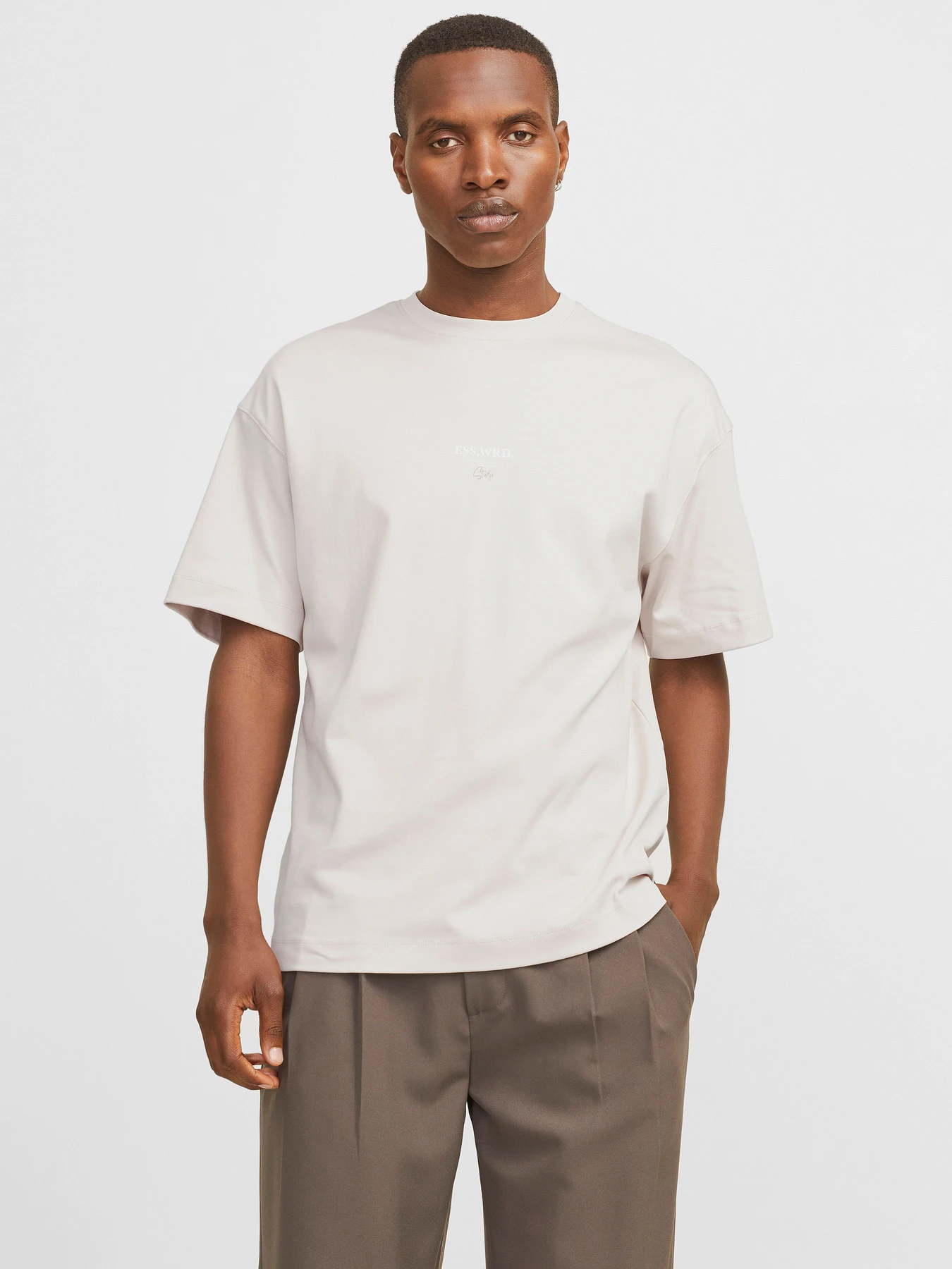 Футболки и поло JACK & JONES модель 12270638_Moonbeam Футболки и поло JACK & JONES модель 12270638_Moonbeam Фото