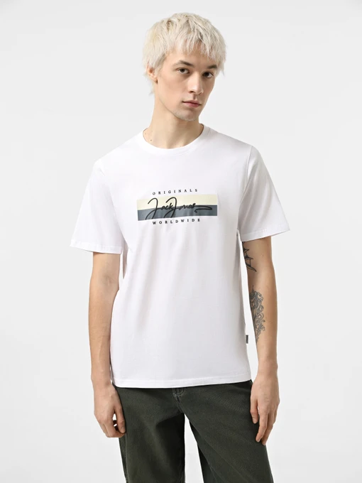 Футболки и поло JACK & JONES модель 12278266_Bright White SS25 Фото