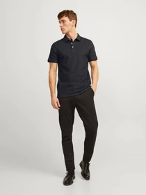 Футболки і поло JACK & JONES модель 12136668_Dark Grey Melange SLIM FIT Фото