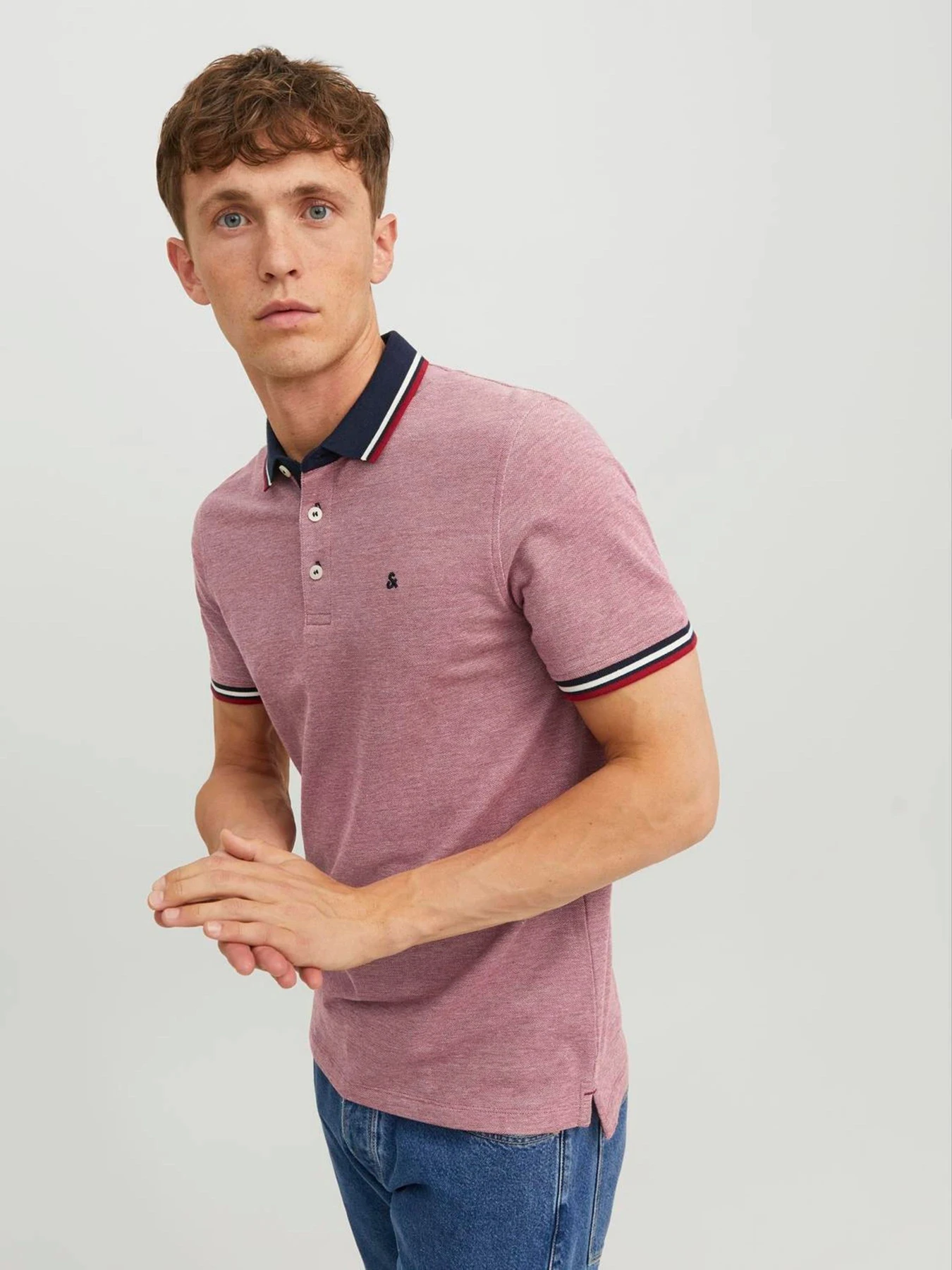 Футболки і поло JACK & JONES модель 12136668_Rio Red SLIM FIT Футболки і поло JACK & JONES модель 12136668_Rio Red SLIM FIT Фото