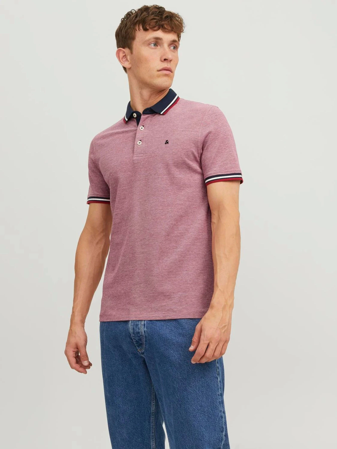 Футболки і поло JACK & JONES модель 12136668_Rio Red SLIM FIT Футболки і поло JACK & JONES модель 12136668_Rio Red SLIM FIT Фото