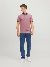 Футболки і поло JACK & JONES модель 12136668_Rio Red SLIM FIT Фото