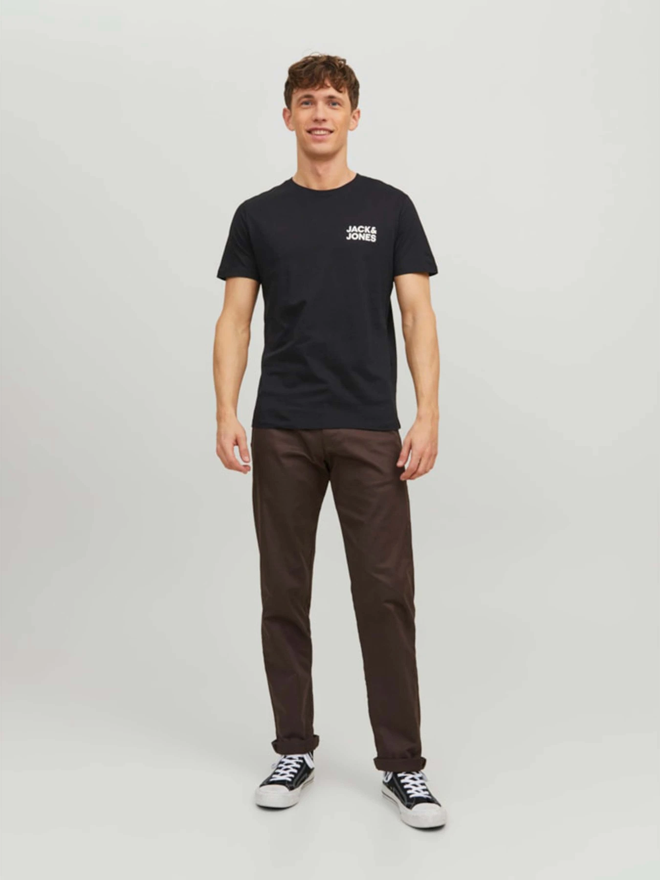 Футболки і поло JACK & JONES модель 12151955_Black Slim/Small Print Фото
