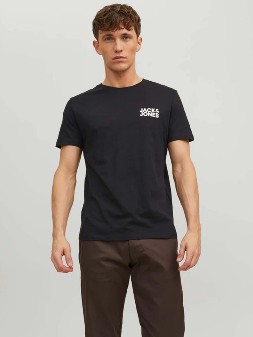 Футболки и поло JACK & JONES модель 12151955_Black Slim/Small Print Фото