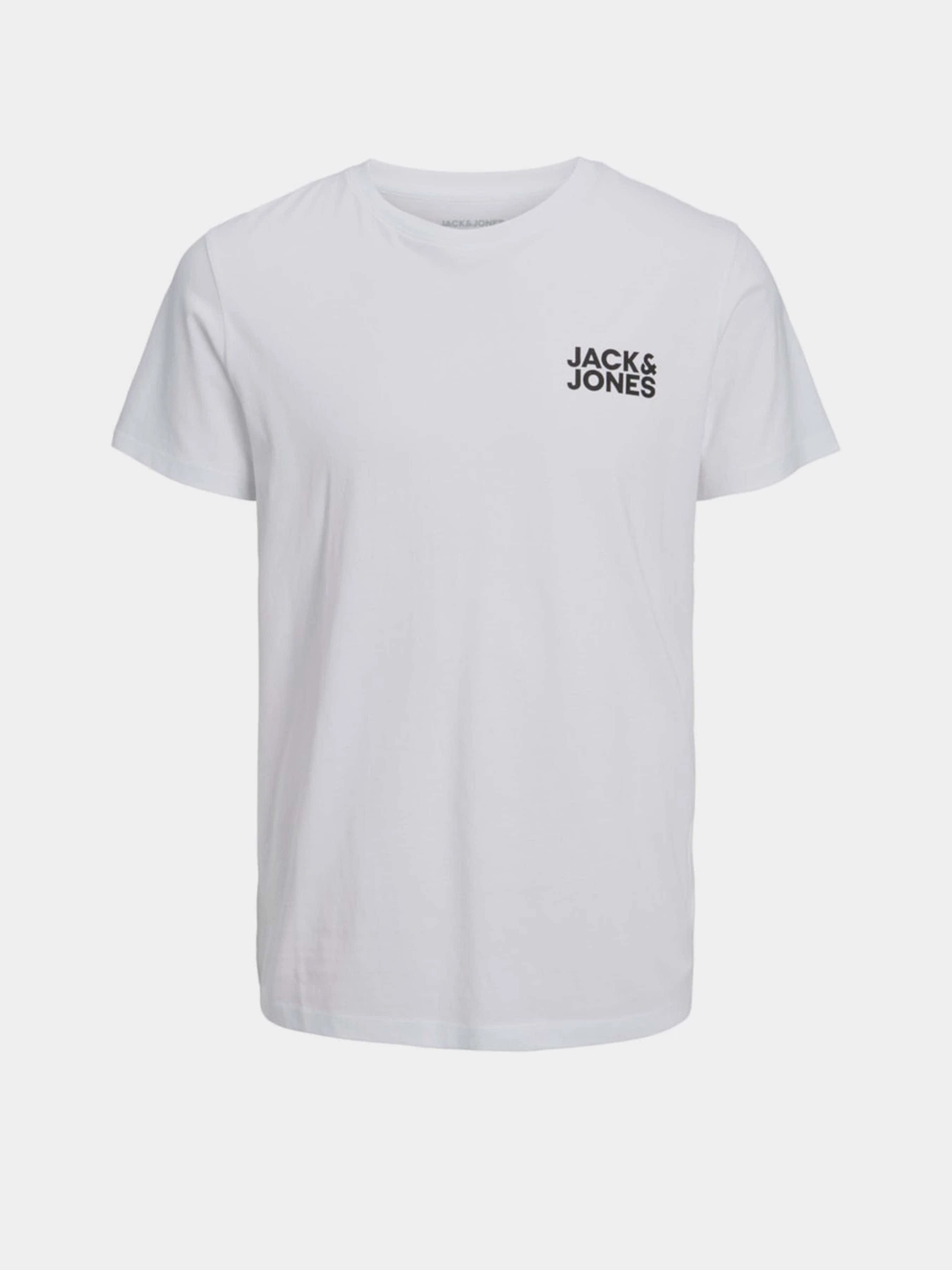 Футболки і поло JACK & JONES CORP LOGO TEE модель 12151955_White Slim/Small Print/Bla Фото