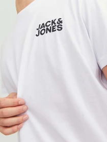 Футболки і поло JACK & JONES CORP LOGO TEE модель 12151955_White Slim/Small Print/Bla Фото