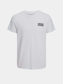 Футболки і поло JACK & JONES CORP LOGO TEE модель 12151955_White Slim/Small Print/Bla Фото