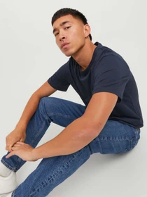 Футболки і поло JACK & JONES ORGANIC BASIC TEE модель 12156101_Navy Blazer SLIM Фото