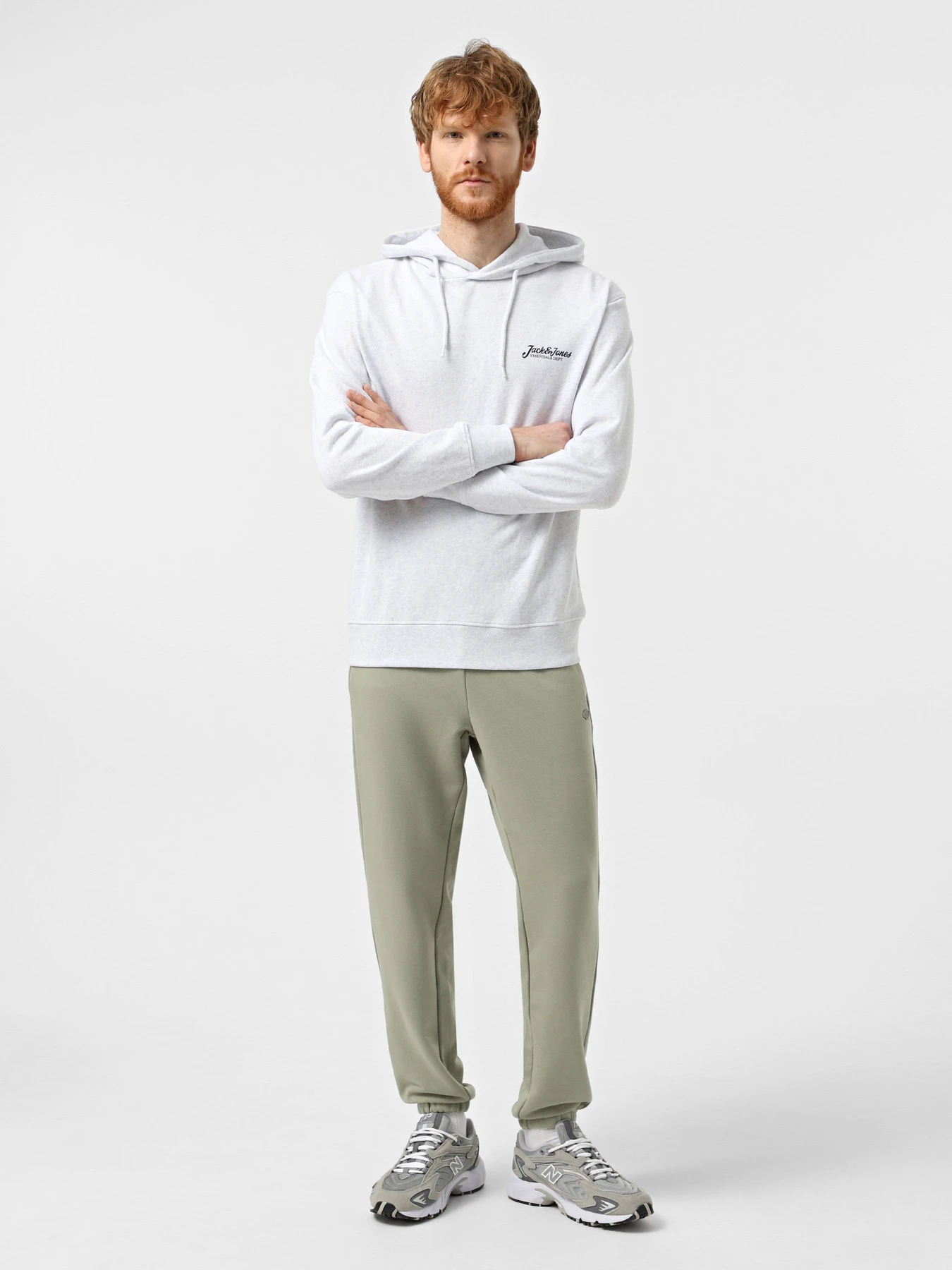 Худи и свитшоты JACK & JONES модель 12268436_White Melange Худи и свитшоты JACK & JONES модель 12268436_White Melange Фото