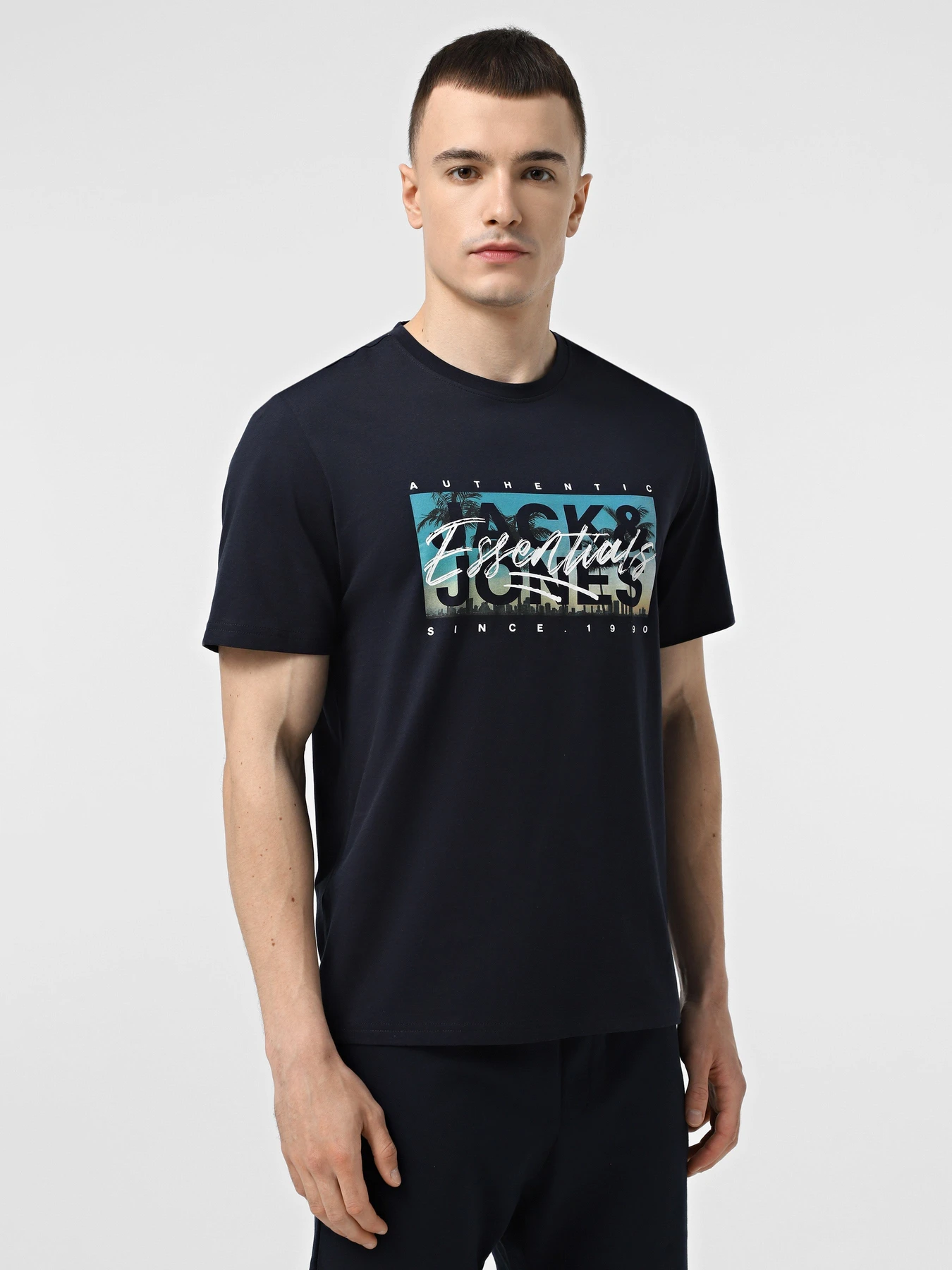 Футболки і поло JACK & JONES модель 12268438_Sky Captain Футболки і поло JACK & JONES модель 12268438_Sky Captain Фото