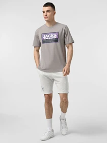 Шорты JACK & JONES модель 12268446_White Melange Фото