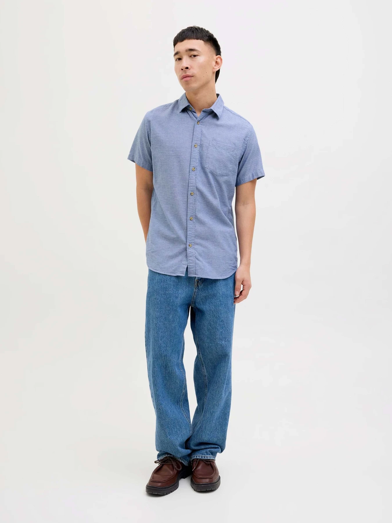 Рубашки JACK & JONES модель 12268993_Ensign Blue Рубашки JACK & JONES модель 12268993_Ensign Blue Фото
