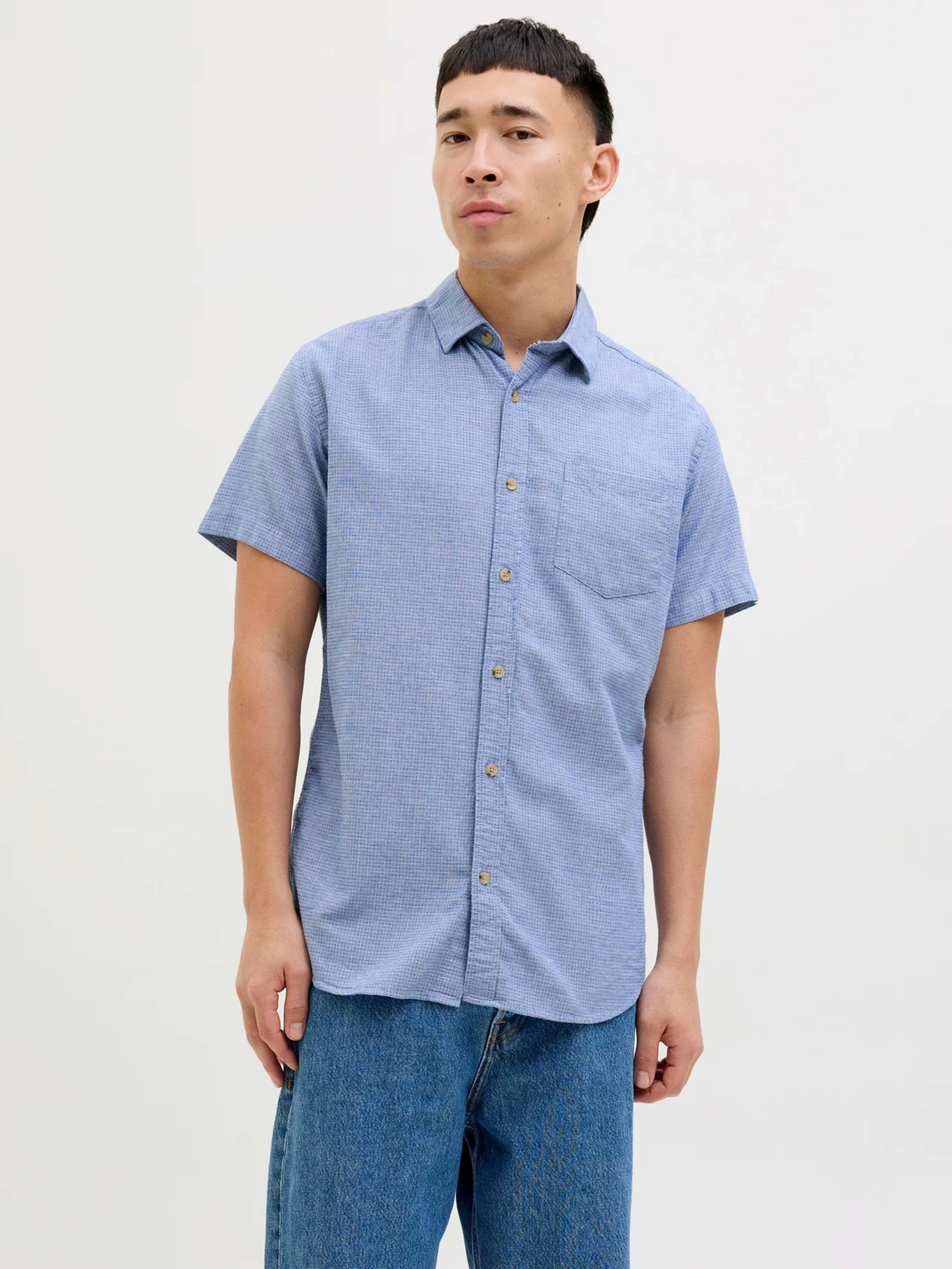 Рубашки JACK & JONES модель 12268993_Ensign Blue Рубашки JACK & JONES модель 12268993_Ensign Blue Фото